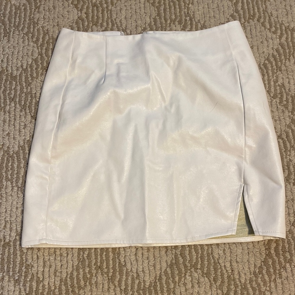 Wild honey pleather skirt